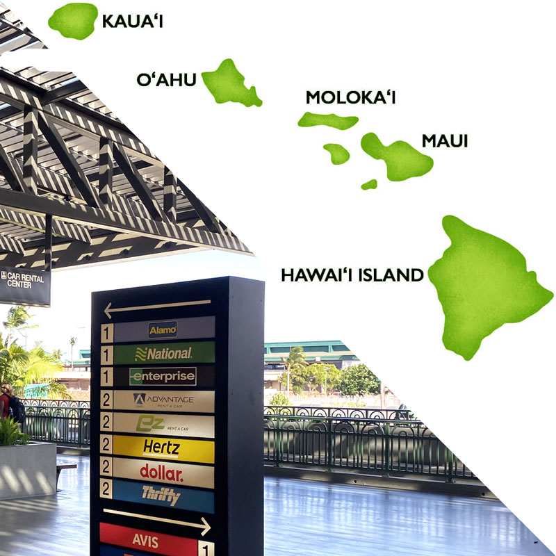 Hawaiian Islands Locations Hawaii Car Rentals
